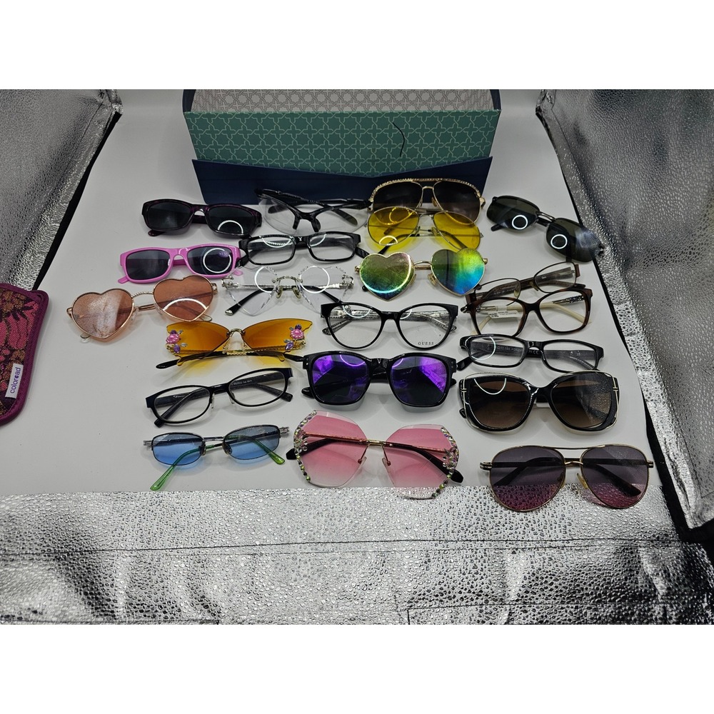 Mixed Eyewear Lot 18 Pairs Sunglasses Optical Frames Guess Jimmy Choo Styles